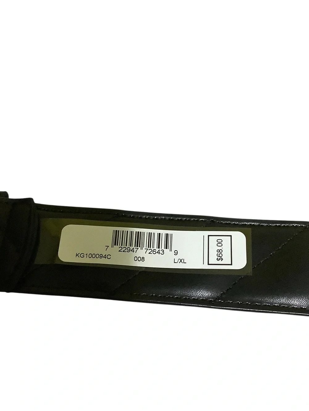 Kurt Geiger NWT Black Leather Belt Sz Large XL